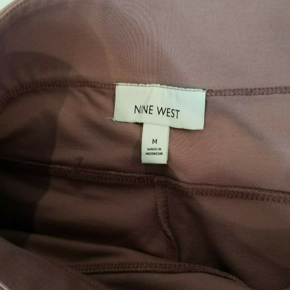 Nine West women's pants size M woven bottoms leggings mauve nwt - Picture 4 of 8